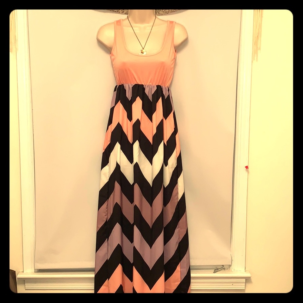 Cute peachy maxi dress